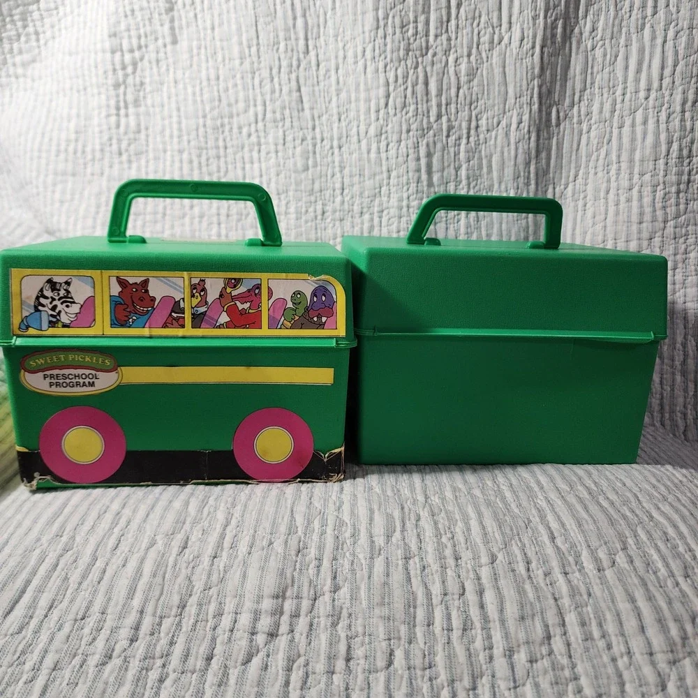Vintage Sweet Pickles Preschool Program Green Cases Activity Cards Spinner Set